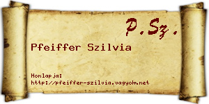 Pfeiffer Szilvia névjegykártya